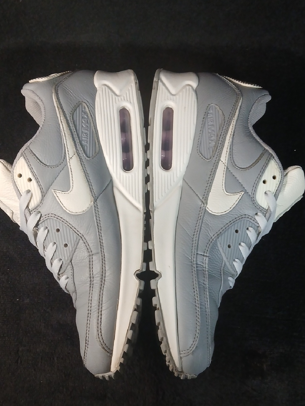 Nike Air Max '90   "WOLF GREY"   All Leather , Mens Size-12 - Picture 3 of 12